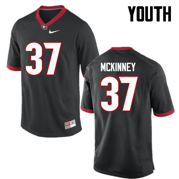 Youth Georgia Bulldogs #37 Jordon McKinney College Football Jerseys-Black